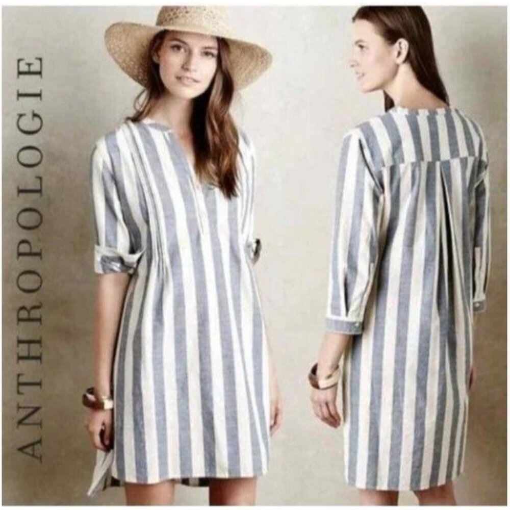 Anthropologie Isabella Sinclair Nilima Stripe Tunic Dress Size Small